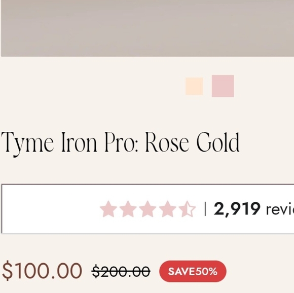 TYME | Iron Pro 2 in 1 Curling Iron & Straightener 1 Inch Titanium Plates - Rose - Picture 14 of 14
